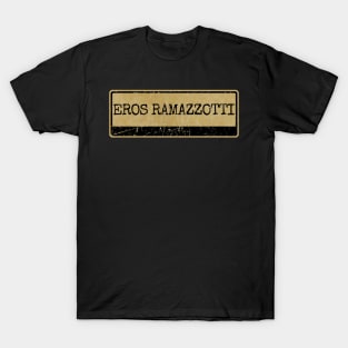 Aliska text black retro - eros ramazzotti T-Shirt